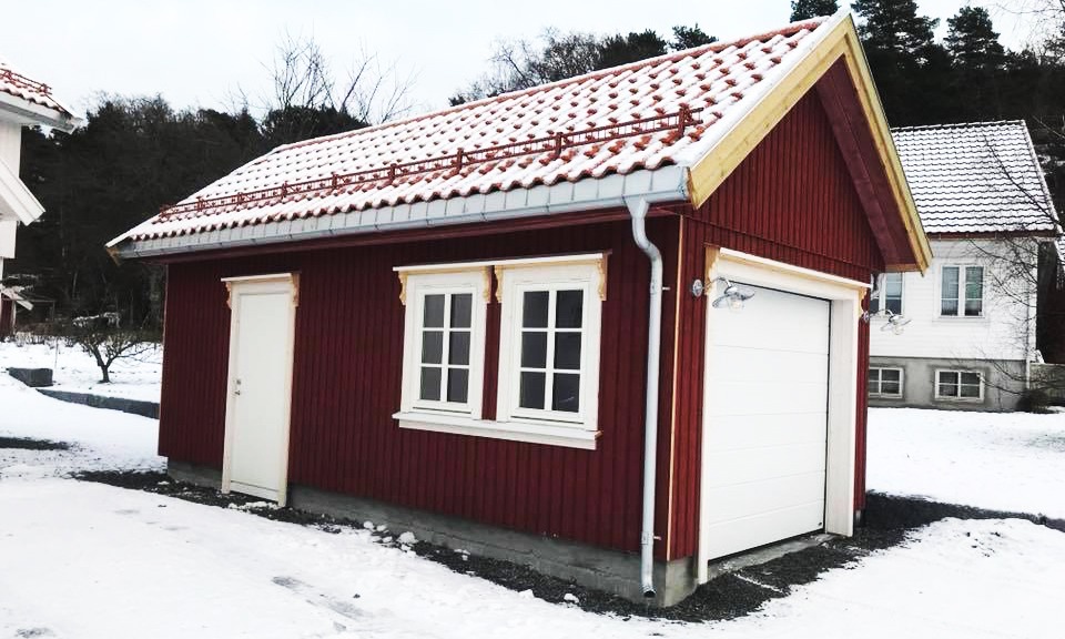 Bryggerhus-garasje med sjarm